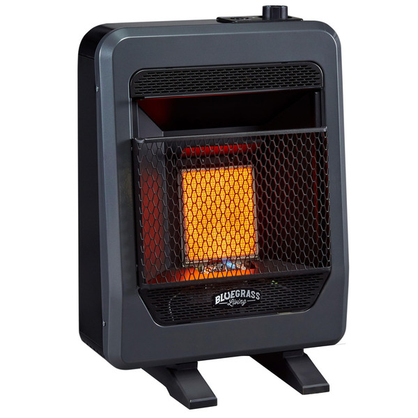 Bluegrass Living Propane Gas Vent Free Infrared Gas Space Heater With Base Feet - 10,  B10TPIR-B